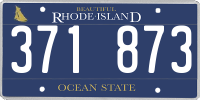 RI license plate 371873