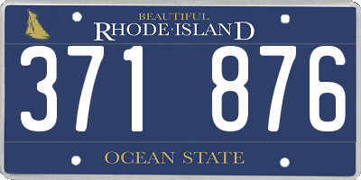 RI license plate 371876