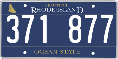 RI license plate 371877