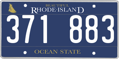 RI license plate 371883