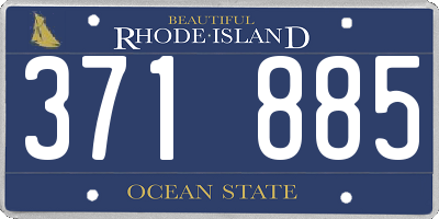 RI license plate 371885