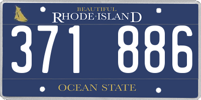 RI license plate 371886