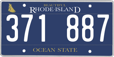 RI license plate 371887