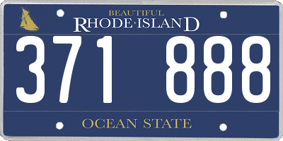 RI license plate 371888