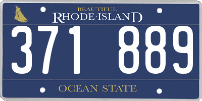 RI license plate 371889