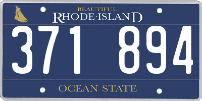 RI license plate 371894