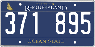 RI license plate 371895