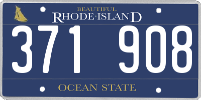 RI license plate 371908