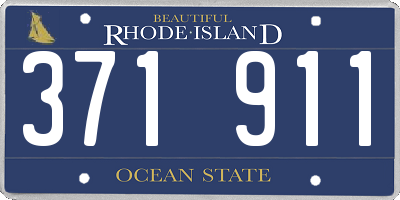 RI license plate 371911