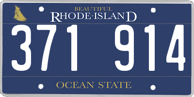 RI license plate 371914