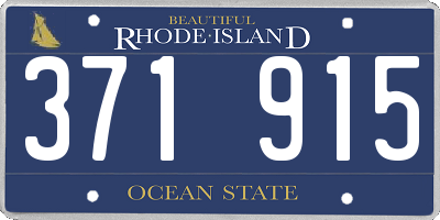 RI license plate 371915