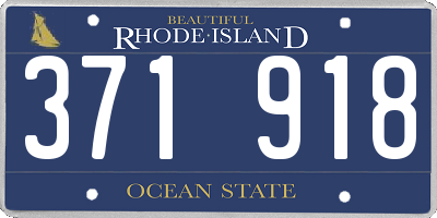RI license plate 371918
