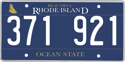 RI license plate 371921