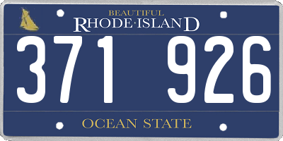 RI license plate 371926