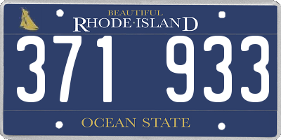 RI license plate 371933