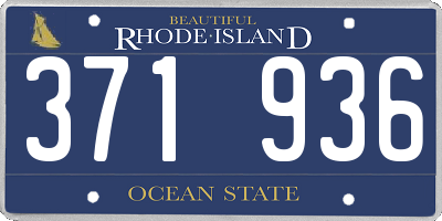 RI license plate 371936