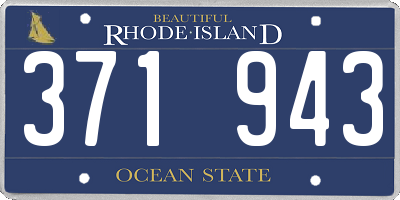 RI license plate 371943