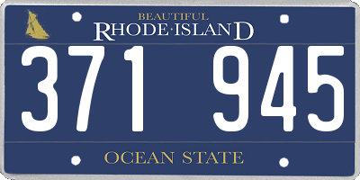 RI license plate 371945