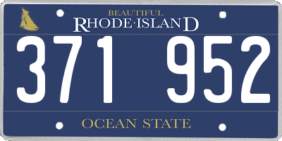 RI license plate 371952