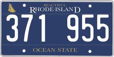 RI license plate 371955
