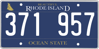 RI license plate 371957