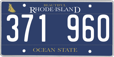 RI license plate 371960