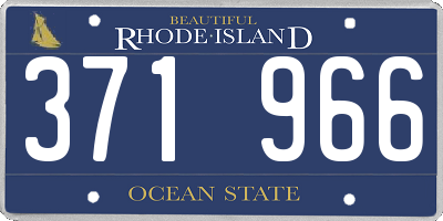 RI license plate 371966