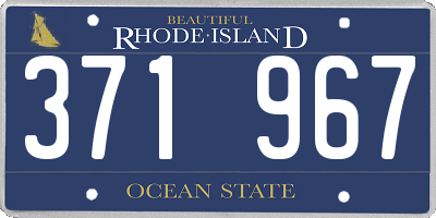 RI license plate 371967