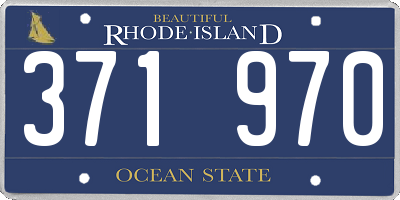 RI license plate 371970