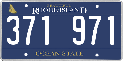RI license plate 371971