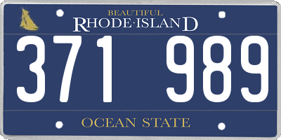 RI license plate 371989