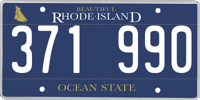 RI license plate 371990