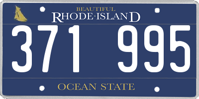 RI license plate 371995