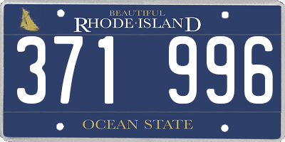 RI license plate 371996