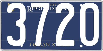 RI license plate 3720