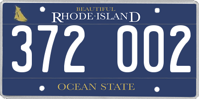 RI license plate 372002