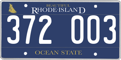 RI license plate 372003