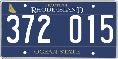RI license plate 372015