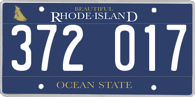 RI license plate 372017