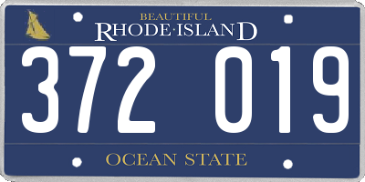 RI license plate 372019