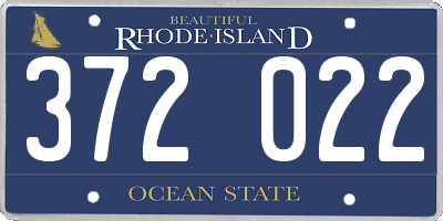 RI license plate 372022