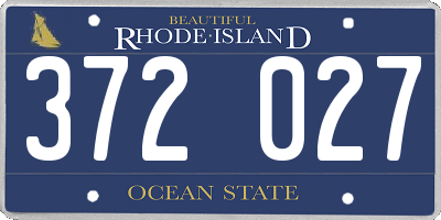 RI license plate 372027