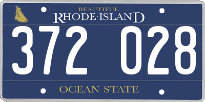 RI license plate 372028