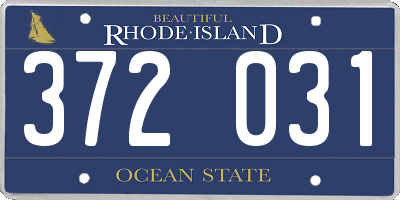 RI license plate 372031