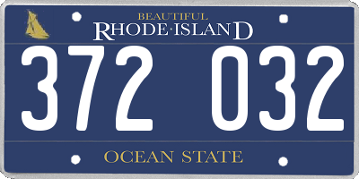RI license plate 372032