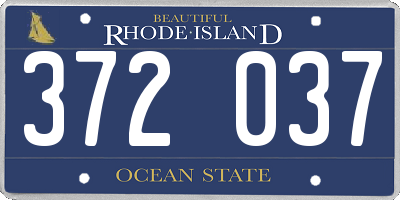 RI license plate 372037