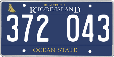 RI license plate 372043