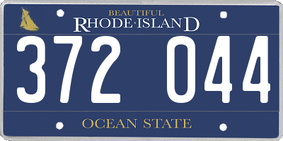 RI license plate 372044