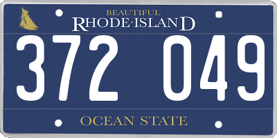 RI license plate 372049
