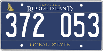 RI license plate 372053